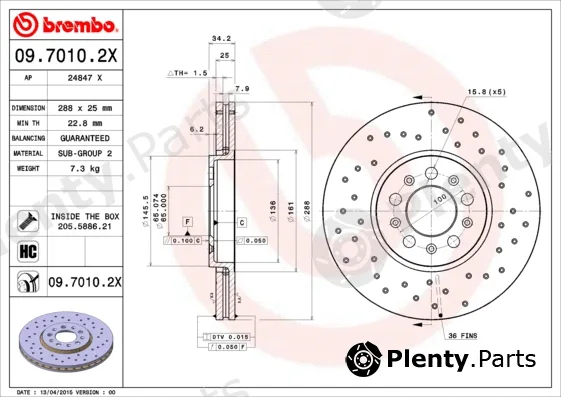 AP 24847X — Brake Disc AP XTRA LINE