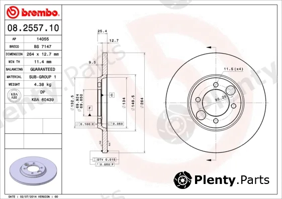 AP 14055 — Brake Disc
