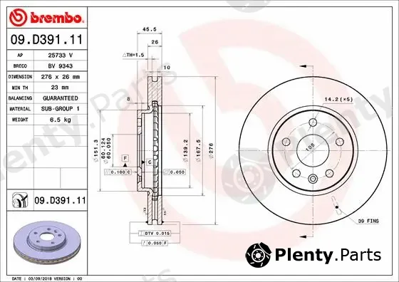 AP 25733V — Brake Disc COATED DISC LINE