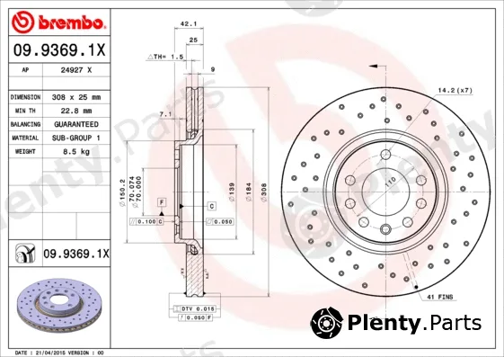 AP 24927X — Brake Disc AP XTRA LINE