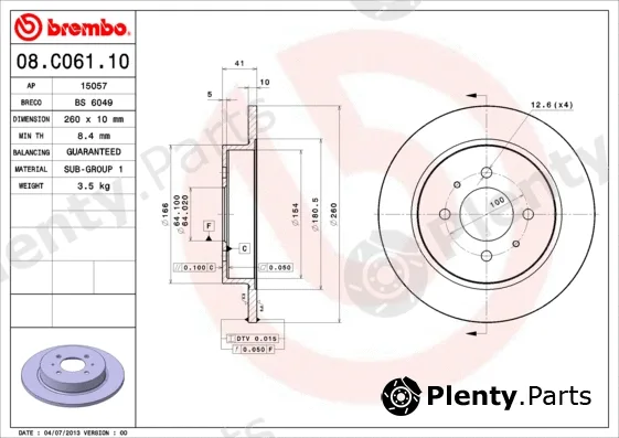 AP 15057 — Brake Disc