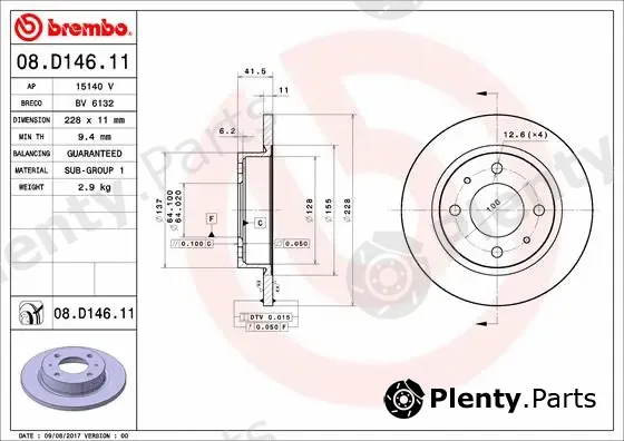 AP 15140V — Brake Disc COATED DISC LINE