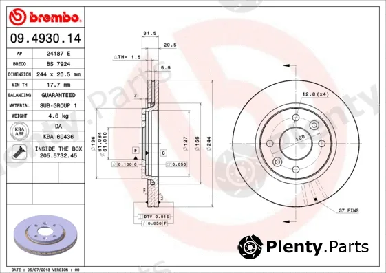 AP 24187E — Brake Disc