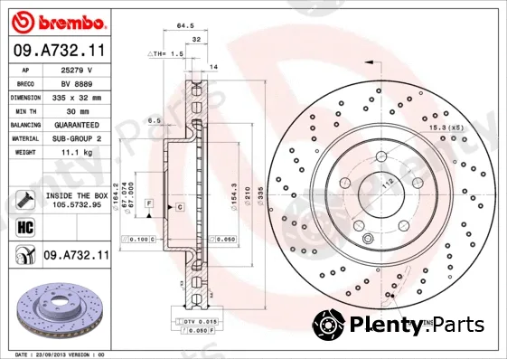 AP 25279V — Brake Disc COATED DISC LINE