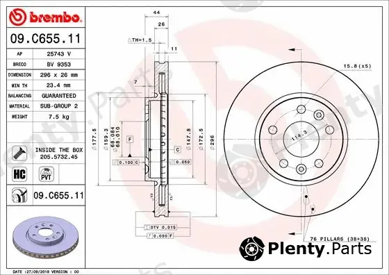 AP 25743V — Brake Disc COATED DISC LINE