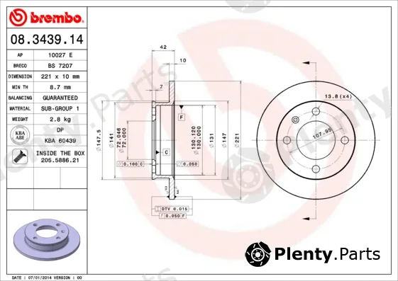 AP 10027E — Brake Disc
