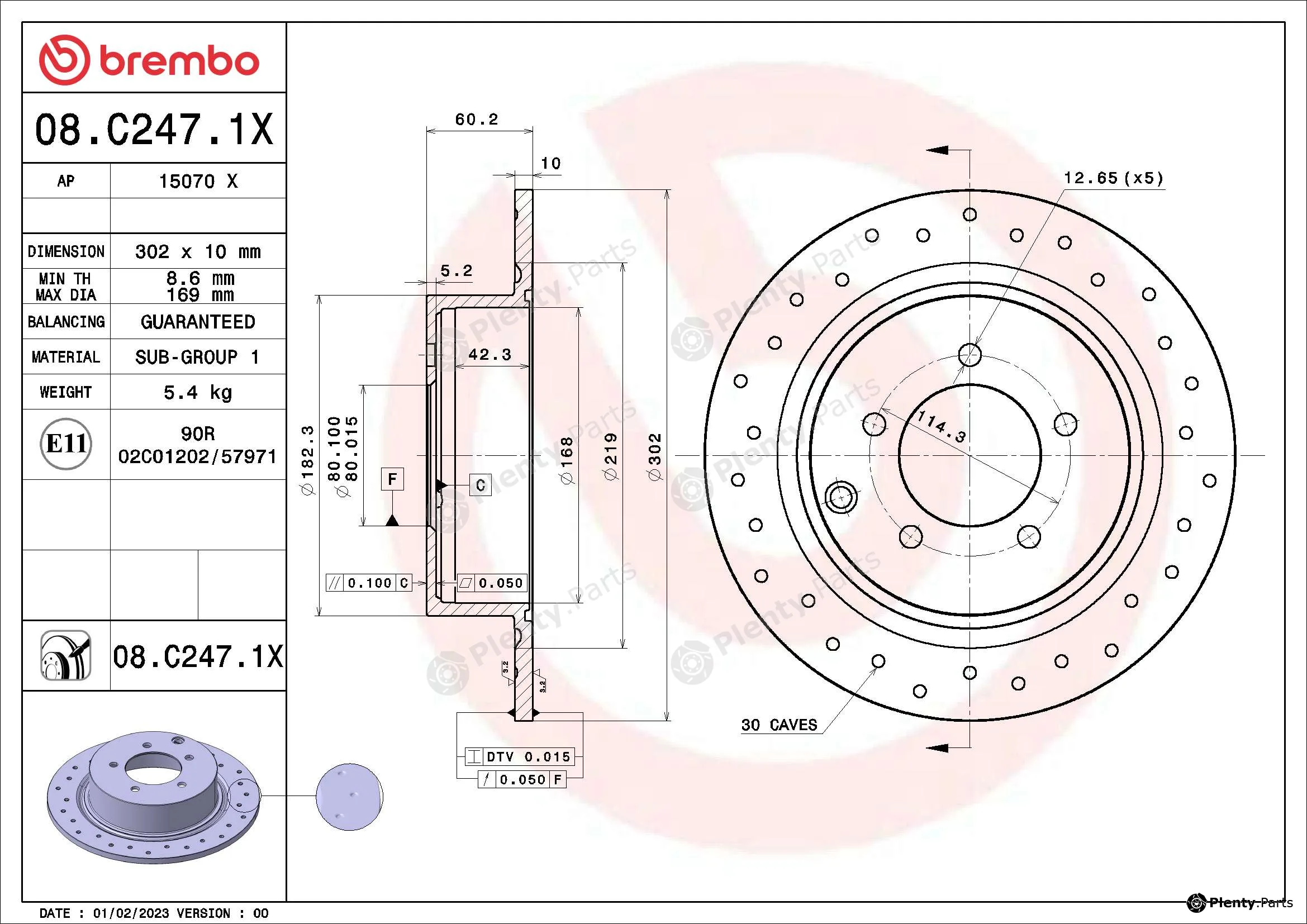 AP 15070X — Brake Disc AP XTRA LINE