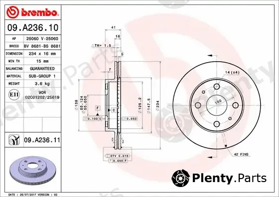 AP 25060V — Brake Disc COATED DISC LINE