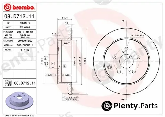AP 10028V — Brake Disc COATED DISC LINE