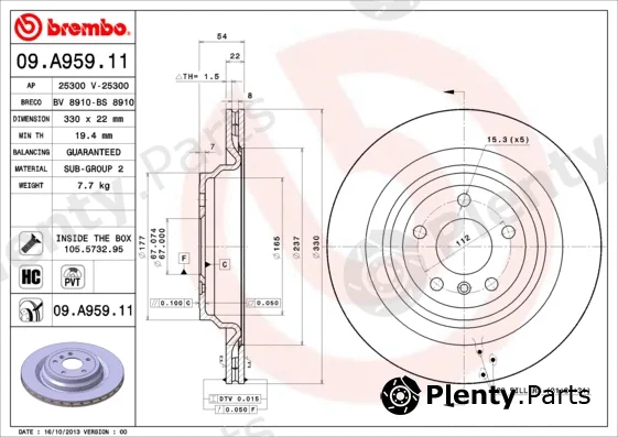 AP 25300V — Brake Disc COATED DISC LINE