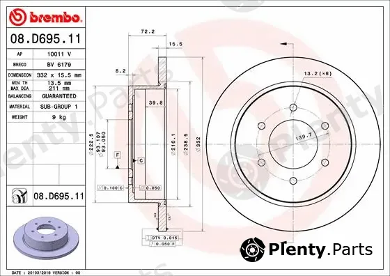 AP 10011V — Brake Disc COATED DISC LINE