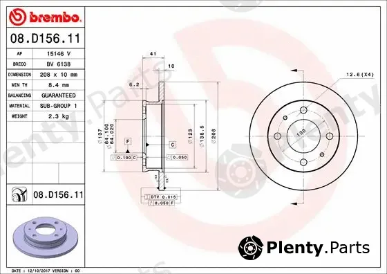 AP 15146V — Brake Disc COATED DISC LINE