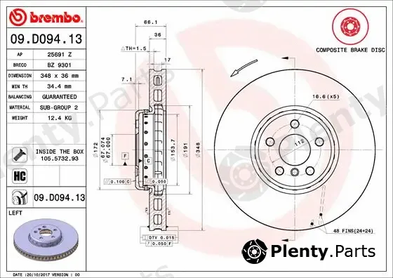 AP 25691Z — Brake Disc TWO-PIECE DISCS LINE