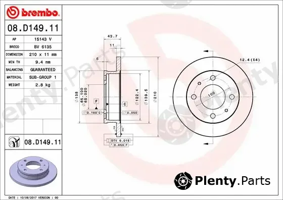 AP 15143V — Brake Disc COATED DISC LINE
