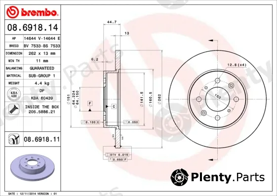 AP 14644E — Brake Disc