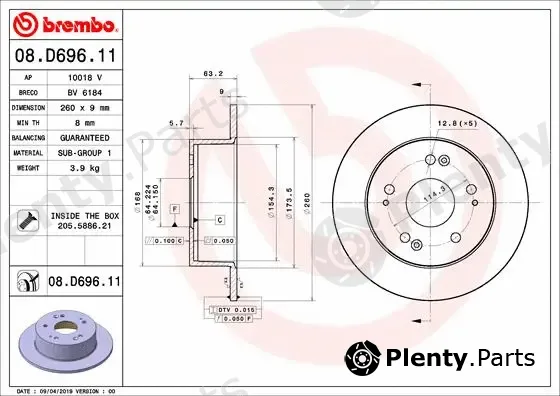 AP 10018V — Brake Disc COATED DISC LINE