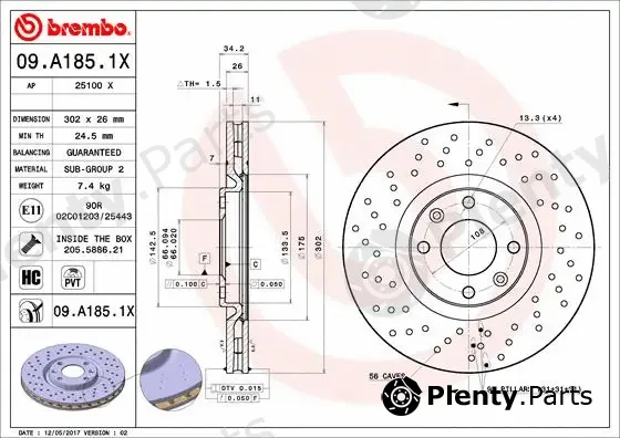 AP 25100X — Brake Disc AP XTRA LINE