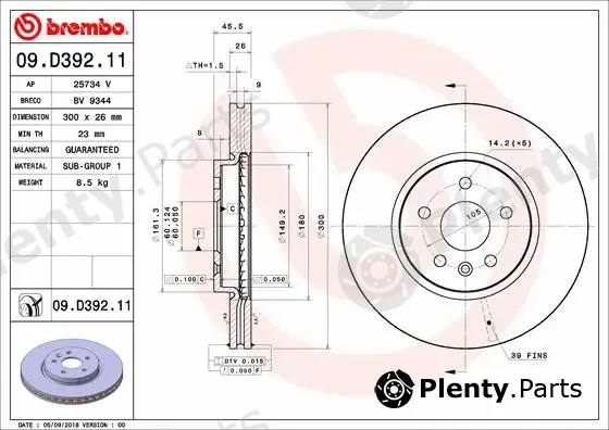 AP 25734V — Brake Disc COATED DISC LINE