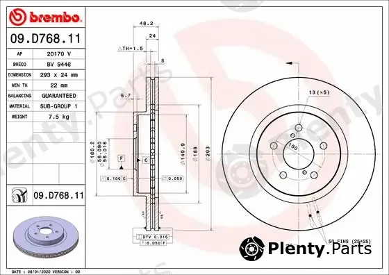 AP 20170V — Brake Disc COATED DISC LINE