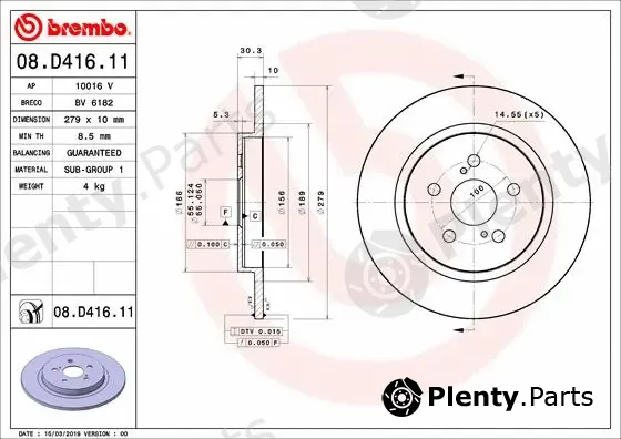 AP 10016V — Brake Disc COATED DISC LINE