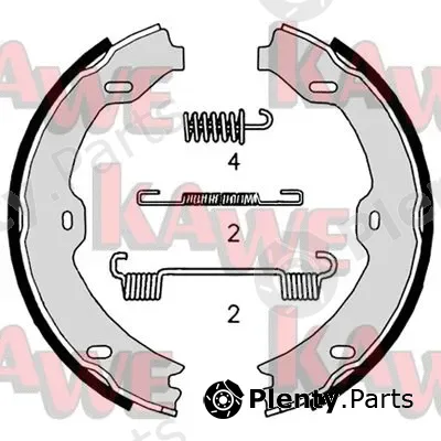 Kawe 09020K — Brake Shoe Set, parking brake