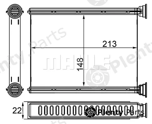 Mahle AH250000S — Heat Exchanger, interior heating BEHR