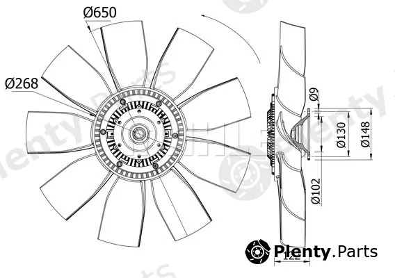 Mahle CFF418000S — Fan, engine cooling BEHR