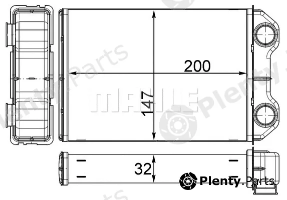 Mahle AH251000S — Heat Exchanger, interior heating BEHR