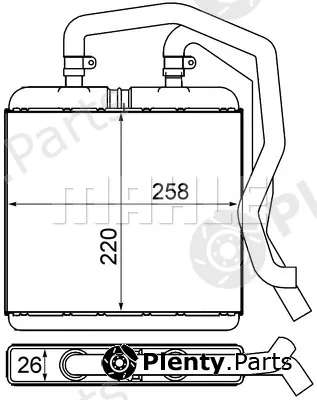 Mahle AH12000S — Heat Exchanger, interior heating BEHR