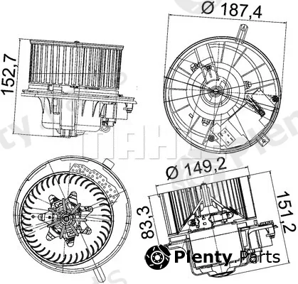 Mahle AB149000P — Interior Blower BEHR *** PREMIUM LINE ***