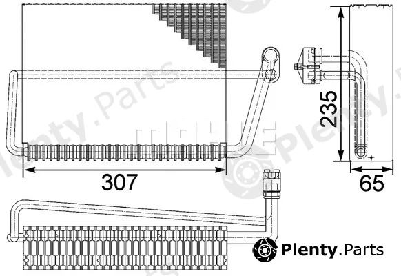 Mahle AE83000P — Evaporator, air conditioning BEHR *** PREMIUM LINE ***