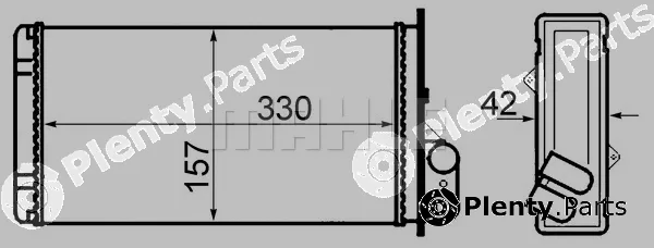 Mahle AH66000S — Heat Exchanger, interior heating BEHR