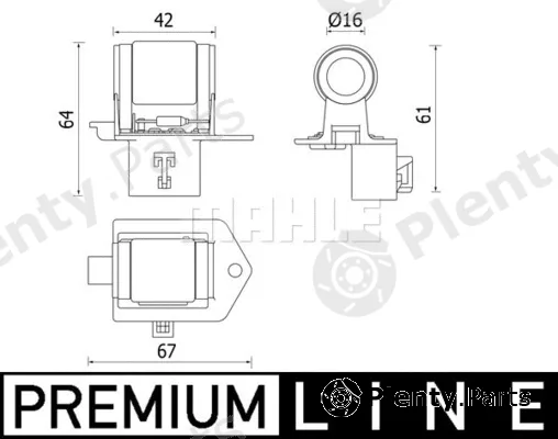 Mahle CFR8000P — Series resistor, electric motor (radiator fan) BEHR *** PREMIUM LINE ***