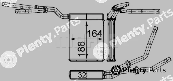 Mahle AH199000S — Heat Exchanger, interior heating BEHR
