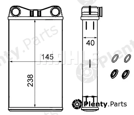 Mahle AH239000S — Heat Exchanger, interior heating BEHR