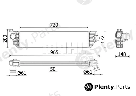 Mahle CI669000P — Charge Air Cooler BEHR *** PREMIUM LINE ***