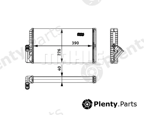 Mahle AH129000P — Heat Exchanger, interior heating BEHR *** PREMIUM LINE ***