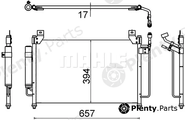Mahle AC642000S — Condenser, air conditioning BEHR