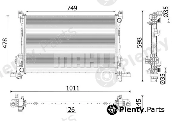 Mahle CR2637000P — Radiator, engine cooling BEHR *** PREMIUM LINE ***