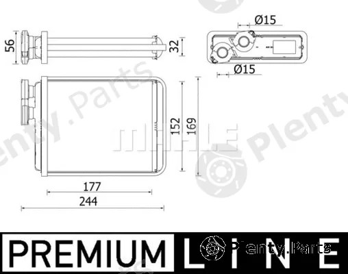Mahle AH277000P — Heat Exchanger, interior heating BEHR *** PREMIUM LINE ***