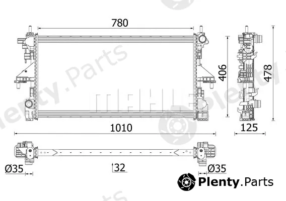 Mahle CR2638000P — Radiator, engine cooling BEHR *** PREMIUM LINE ***