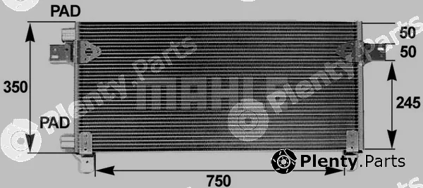 Mahle AC282000P — Condenser, air conditioning BEHR *** PREMIUM LINE ***