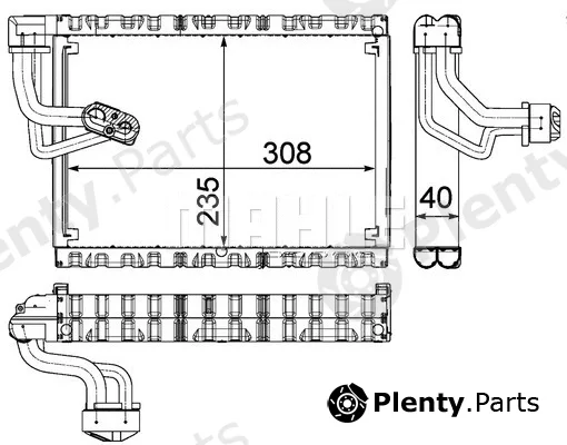 Mahle AE90000P — Evaporator, air conditioning BEHR *** PREMIUM LINE ***