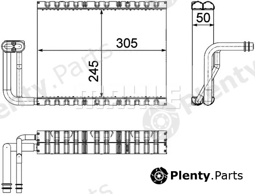 Mahle AE88000P — Evaporator, air conditioning BEHR *** PREMIUM LINE ***
