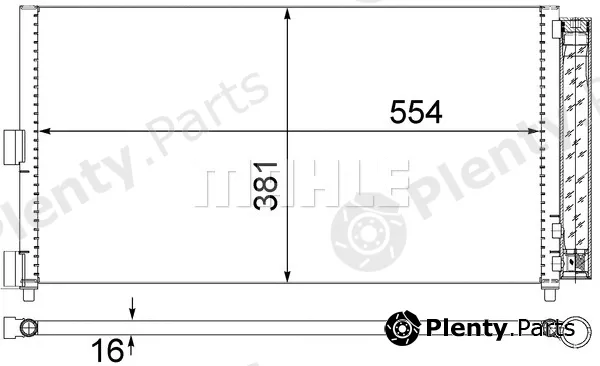 Mahle AC372000S — Condenser, air conditioning BEHR