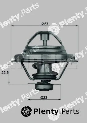 Mahle TX2487D — Thermostat, coolant BEHR