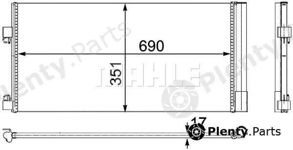 Mahle AC486000P — Condenser, air conditioning BEHR *** PREMIUM LINE ***