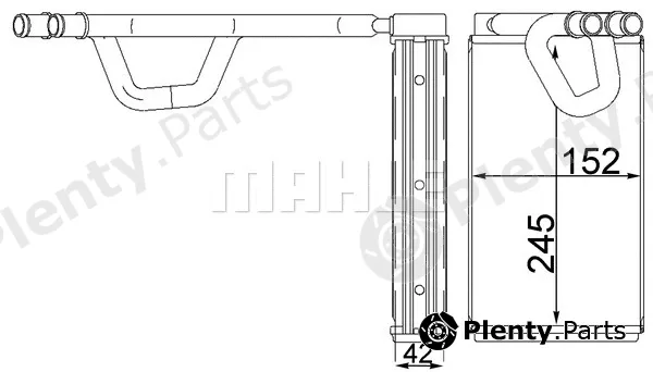 Mahle AH232000S — Heat Exchanger, interior heating BEHR