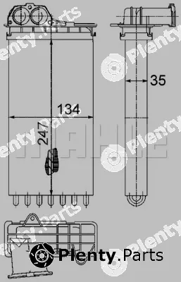 Mahle AH194000P — Heat Exchanger, interior heating BEHR *** PREMIUM LINE ***