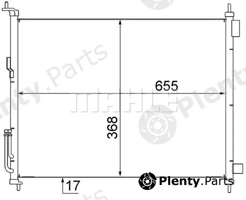 Mahle AC558000S — Condenser, air conditioning BEHR